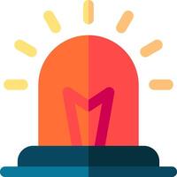 A red light with a yellow and orange logo vector