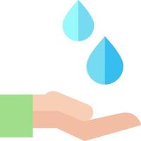 A hand holding a drop of water vector