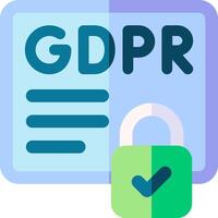 Gdpr and the gdpr logo vector