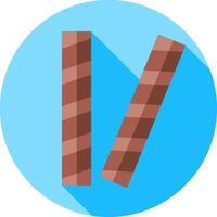 A chocolate bar icon with a long shadow vector
