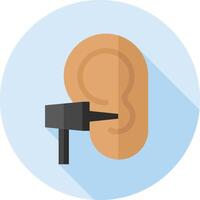 An ear with a plug on it vector