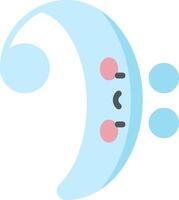 A cartoon violin with a smiley face vector