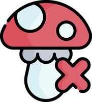 A mushroom with a x on it vector