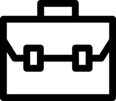 A black and white briefcase icon vector