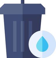 A trash can with a drop of water in it vector