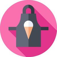 A pink apron with an ice cream cone on it vector
