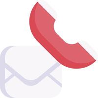 A phone and an envelope icon vector