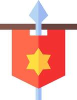 A red flag with a star on it vector