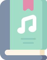 A book with music notes on it vector