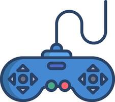 A game controller with a cord connected to it vector