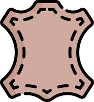 A brown leather shield with a black border vector