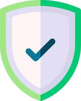 A shield with a tick mark on it vector
