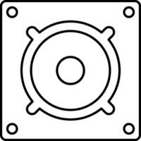 A black and white image of a speaker vector