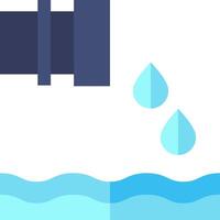 Water pipe with water dripping from it vector