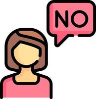 No speech bubble icon vector