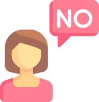 No speech bubble icon vector