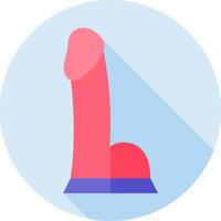 A pink dildo in a flat design vector