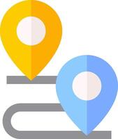 Two location markers on a white background vector