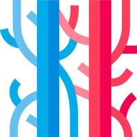 A red and blue abstract pattern vector