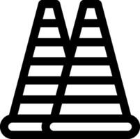 Two traffic cones icon on a white background vector