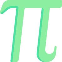 The symbol for pi is shown in green vector