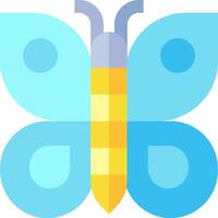 A blue and yellow butterfly with a yellow tip vector