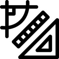 A black and white icon of a triangle and a film strip vector