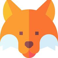 A cartoon fox head with its tongue out vector