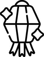 A black and white drawing of a balloon vector