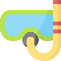A diving mask and snorkel on a white background vector