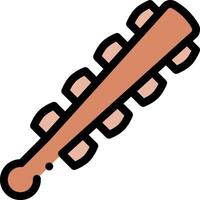 A baseball bat with a handle on it vector