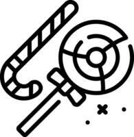 A candy cane and a candy bar icon vector