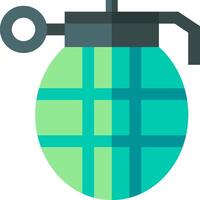 A green and blue grenade with a handle vector