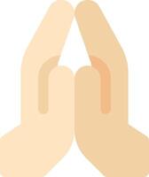 A pair of hands with their hands together vector