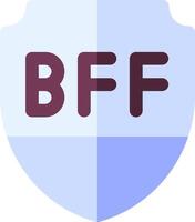 The bff logo on a shield vector