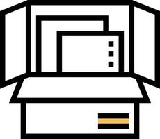 A box with a book inside it vector