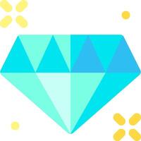 A diamond icon with yellow dots around it vector