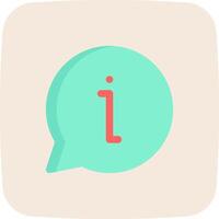 The letter i in a speech bubble vector
