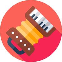 A flat icon of a musical instrument vector