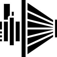 A black and white image of a speaker vector