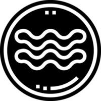 A black and white logo with waves in it vector