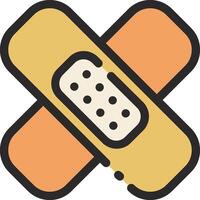 A bandage with a bandage on it vector