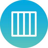 A blue circle with a barbed wire icon vector