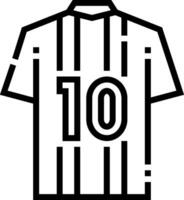 A black and white soccer shirt with the number 10 vector