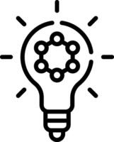 A light bulb with a circle in it vector