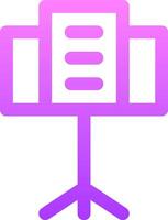 A purple icon of a book on a stand vector