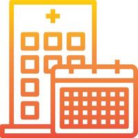 A calendar and a building icon vector