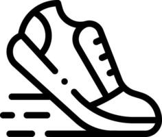 Shoe icon with a black outline vector