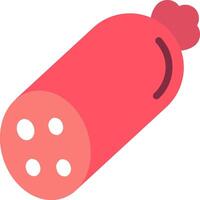 A red sausage icon on a white background vector