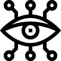 An eye surrounded by a network of dots vector